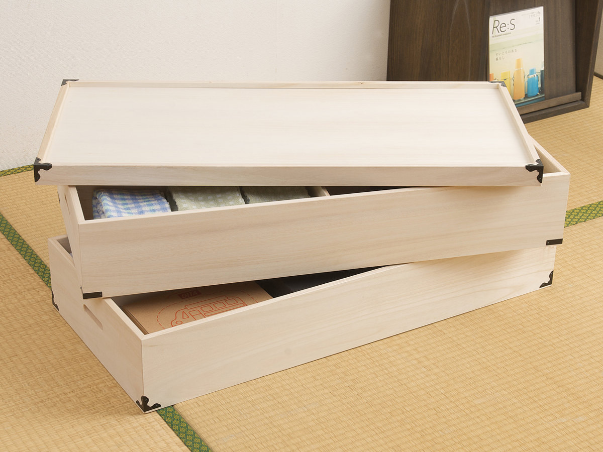 楽天市場】桐 衣装ケース 衣装箱 深型2段 91cm 日本製 （ 完成品 桐