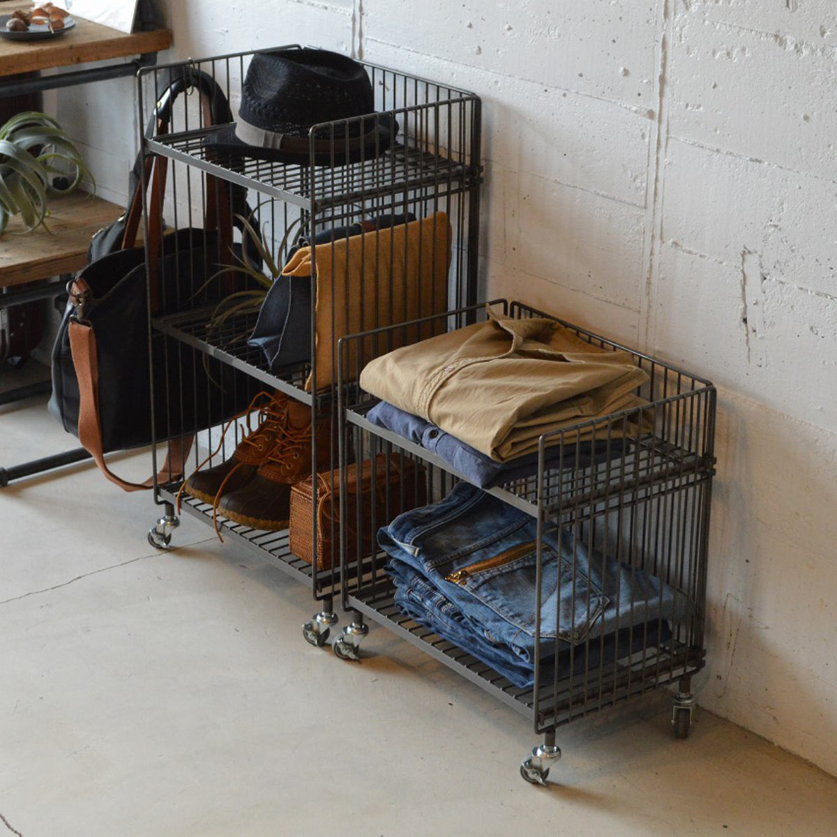 楽天市場】キッチンワゴン ワイヤーワゴン レギュラー ダブル COLLEND