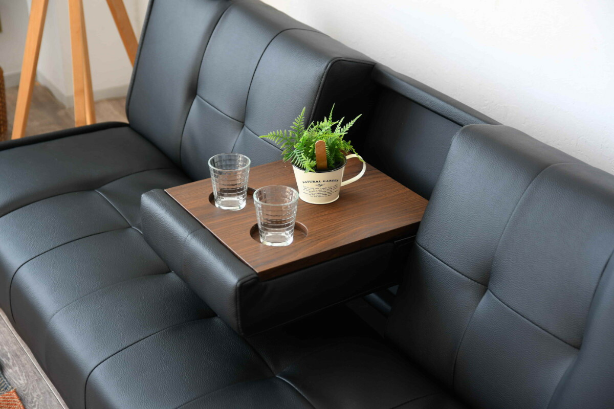 楽天市場】ソファベッド 幅183cm ドリンクホルダー付 ウイング