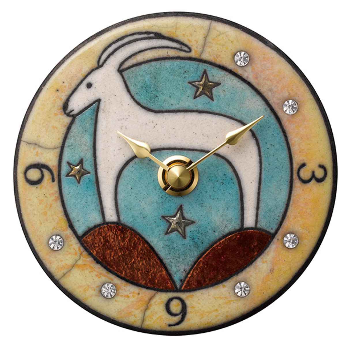 楽天市場】時計 置き掛け兼用 山羊座 アントニオ・ザッカレラ アナログ