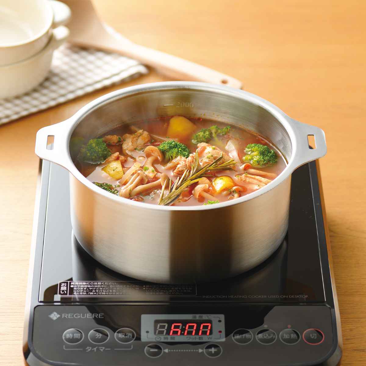 楽天市場】鍋9点セット IH対応 蓋付き 着脱式ハンドル2本付き 蒸し台