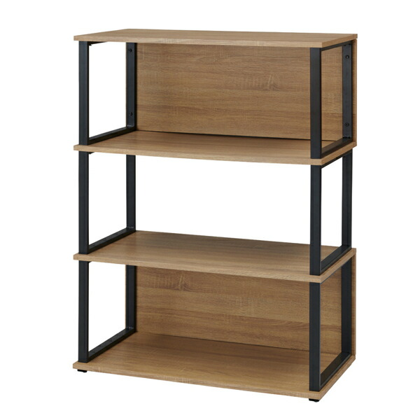 楽天市場】オープンシェルフ 3段 スチールフレーム オフィス収納 幅