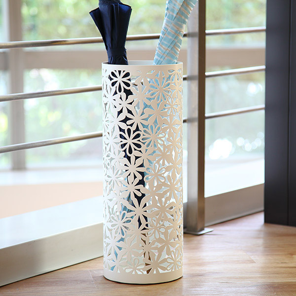 楽天市場】傘立て フラワー 円筒形 花柄 アンブレラスタンド （ 傘