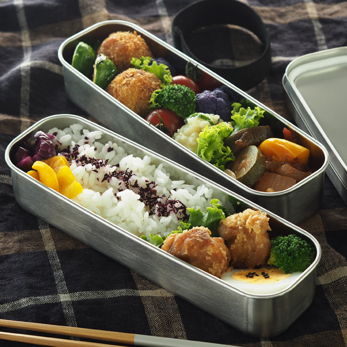 楽天市場】工房アイザワ 角長ランチボックス スリム 2段 / 弁当箱