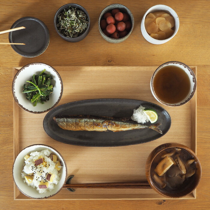 楽天市場】飯高幸作 オーバル皿 刷毛黒 / kousha ceramic works / 楕円