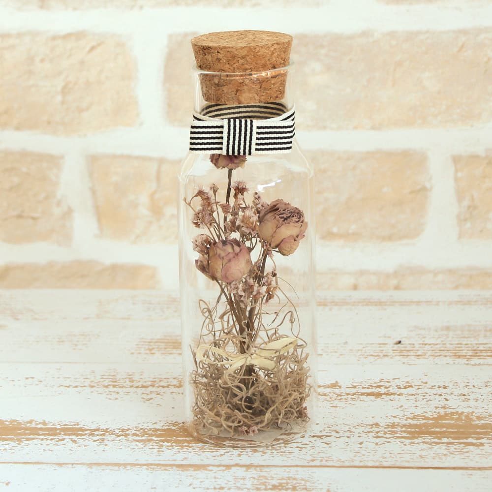 楽天市場】ドライフラワー アレンジ とりよせ品 ボトルドライフラワー