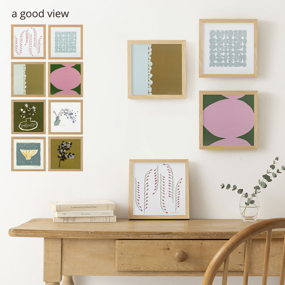 楽天市場】a good view ポスター＆フレームセット (20x20cm) 全8種類