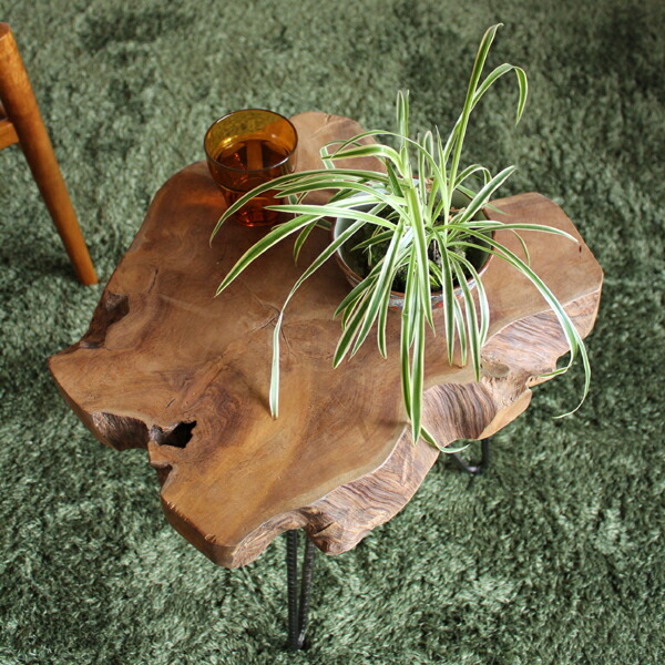 楽天市場】サイドテーブル 切り株ヴィンテージデザイン ラフさが魅力約