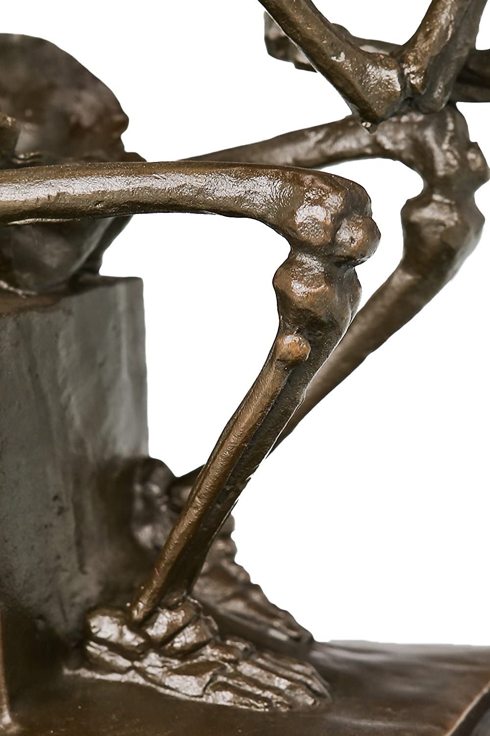 楽天市場】純ブロンズ製 スケルトン シンカー 考える骸骨ブロンズ像