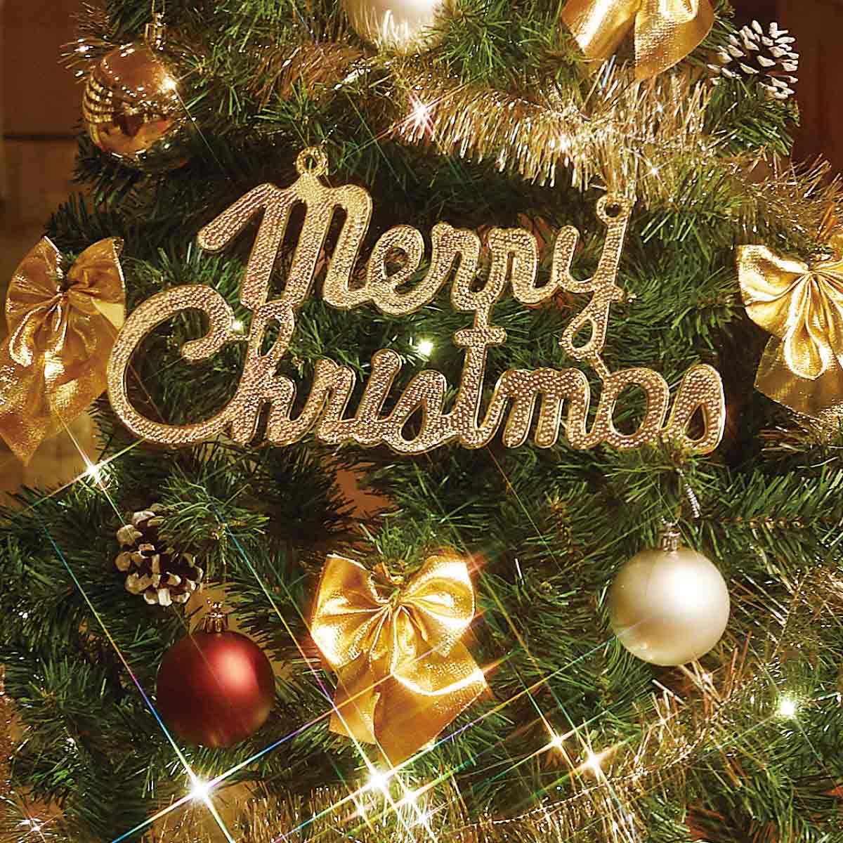 楽天市場】スタンダードクリスマスツリーセット ゴールド 高さ90×幅