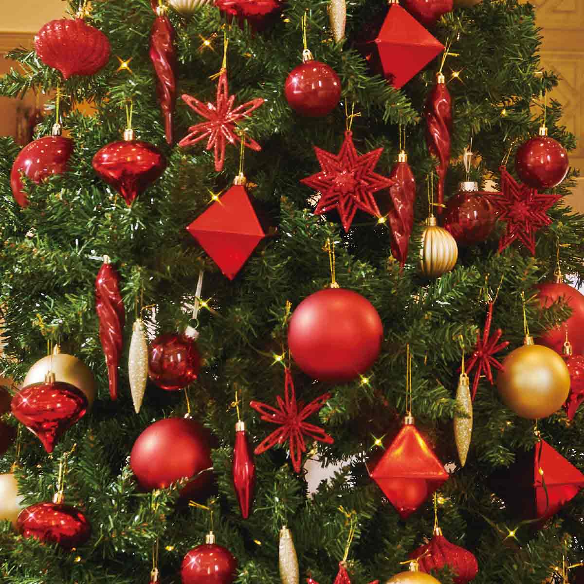 楽天市場】ゴージャスクリスマスツリーセット レッド 高さ240cm