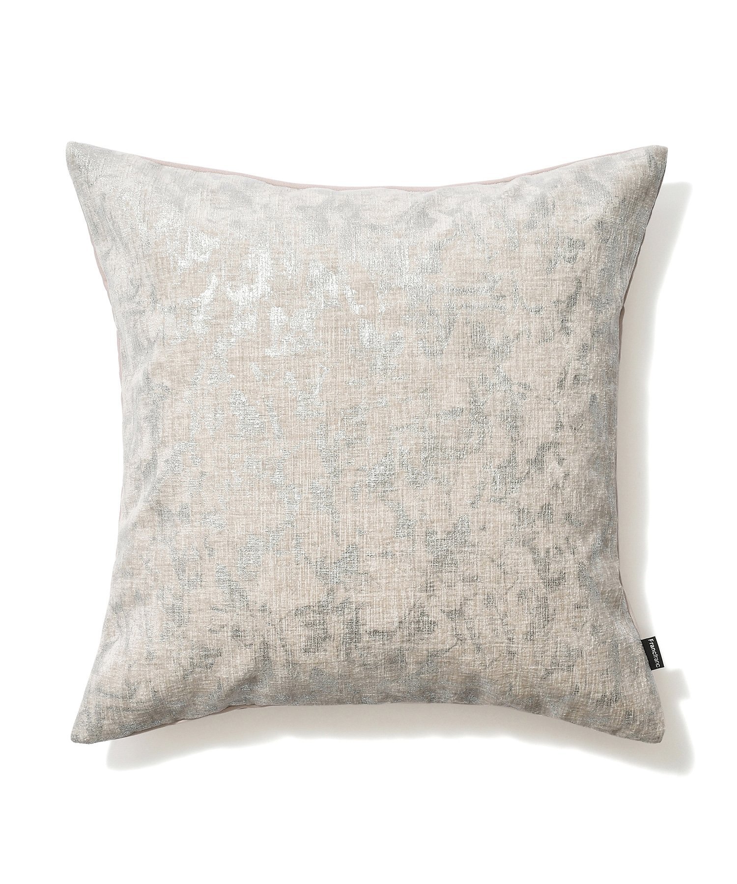 Francfranc｜メタリックプリント クッションカバー 45*45 ライトグレー