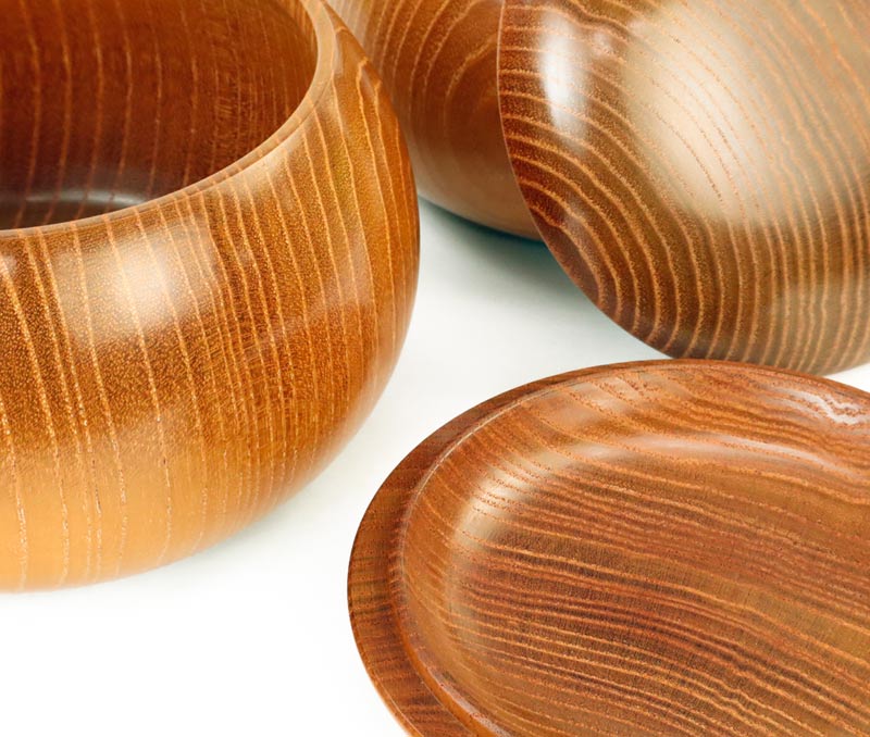 楽天市場】囲碁 木製碁笥 らいでん 特大 ※蛤碁石36号まで収納可能