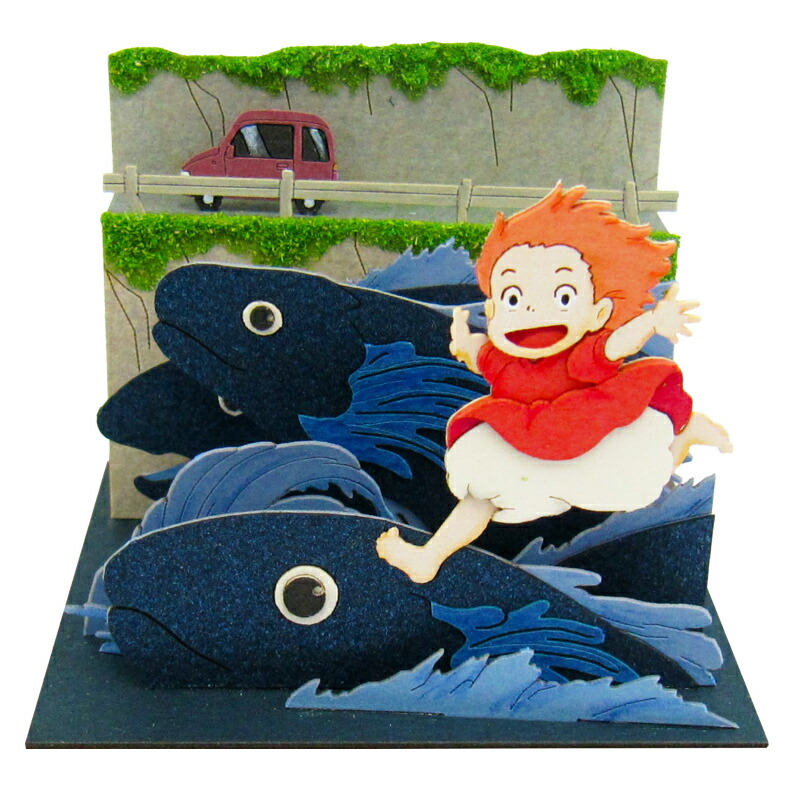 楽天市場】スタジオジブリmini 崖の上のポニョ 【水魚の上を走るポニョ