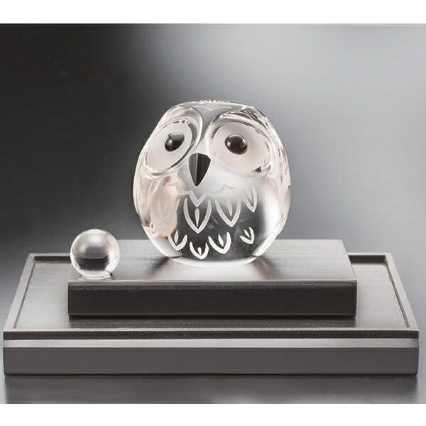 楽天市場】甲州水晶貴石細工 吉祥のふくろう - 田中佑幸作、ガラス