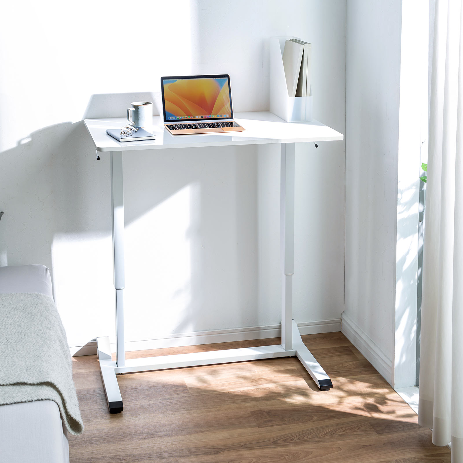 楽天市場】昇降デスク ガス圧 キャスター付き 幅90cm 奥行60cm