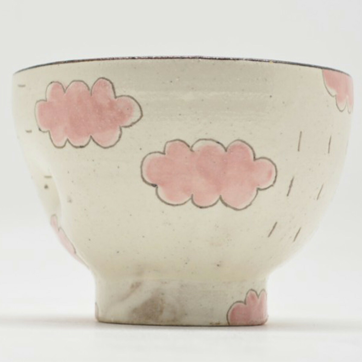 楽天市場】横山知加子作 笠間焼 雲色えくぼ湯呑 水色/ピンク 各色