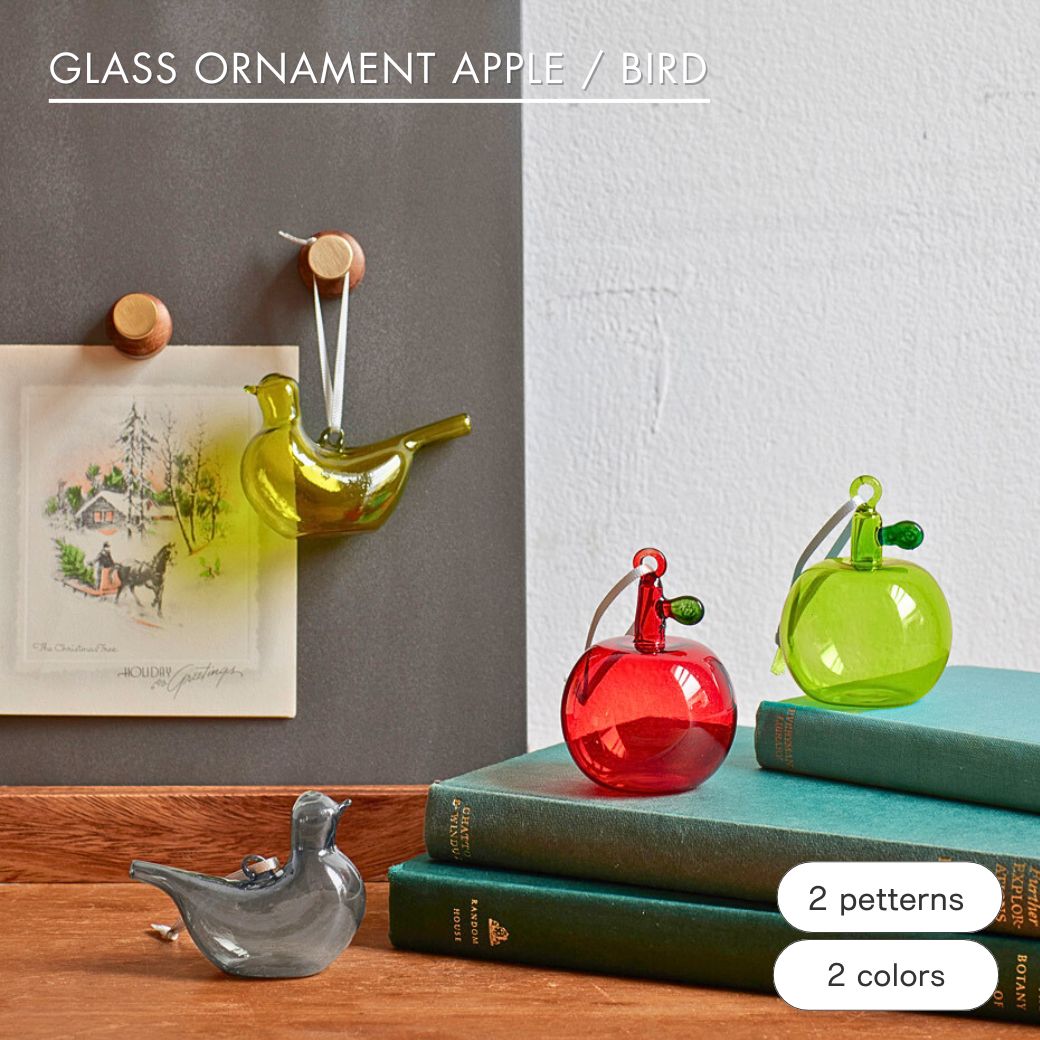 新品 イッタラiittala ガラス オーナメント りんご アップル 赤 クリア