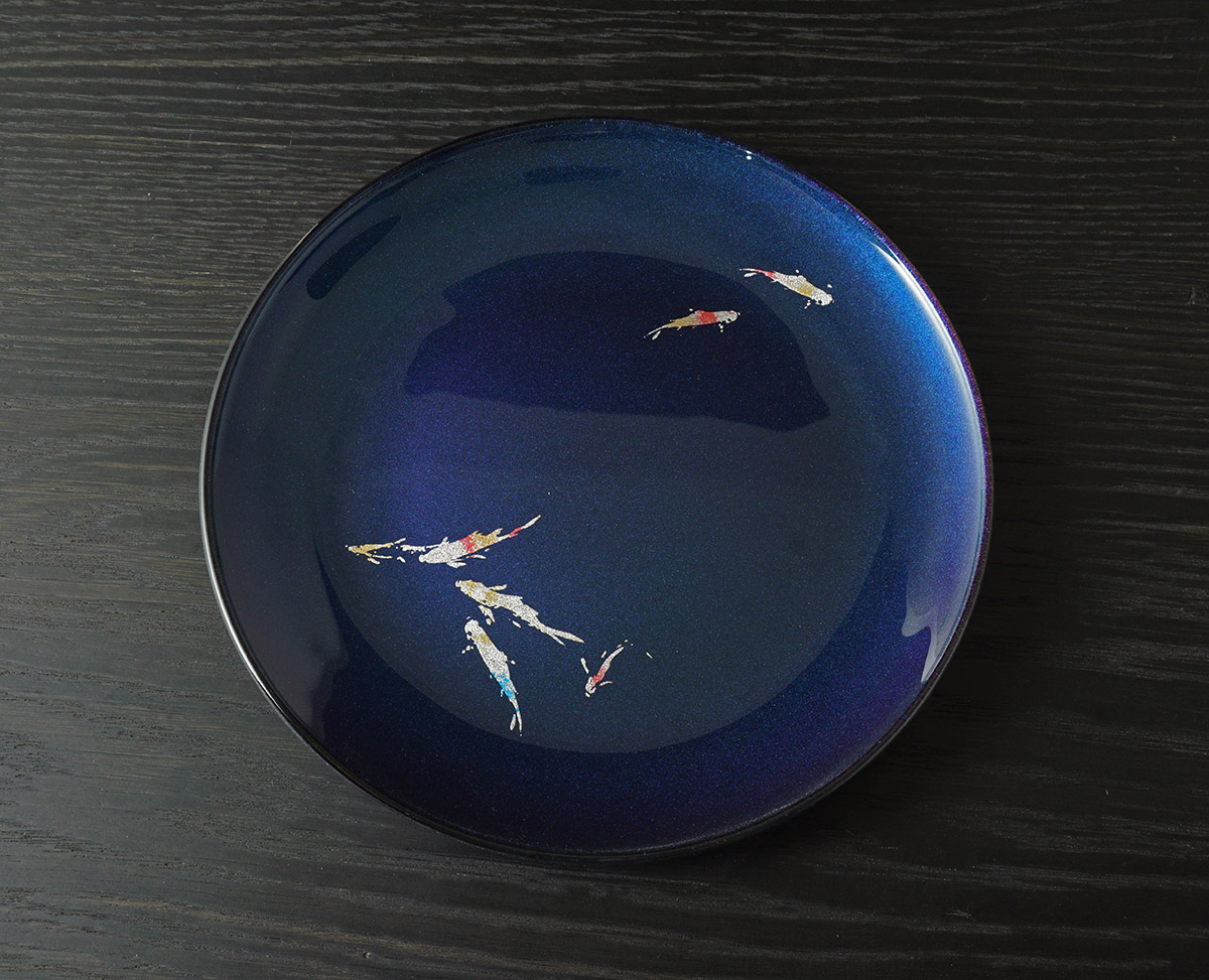 楽天市場】蒔絵 MAKIE マジョシアンパープル 鯉 こい フラットプレート