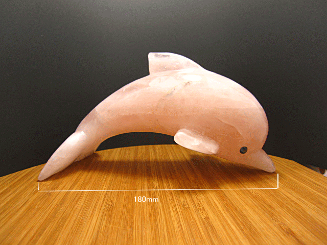 楽天市場】【天然石彫刻】ローズクオーツ イルカ イルカの彫刻 天然石