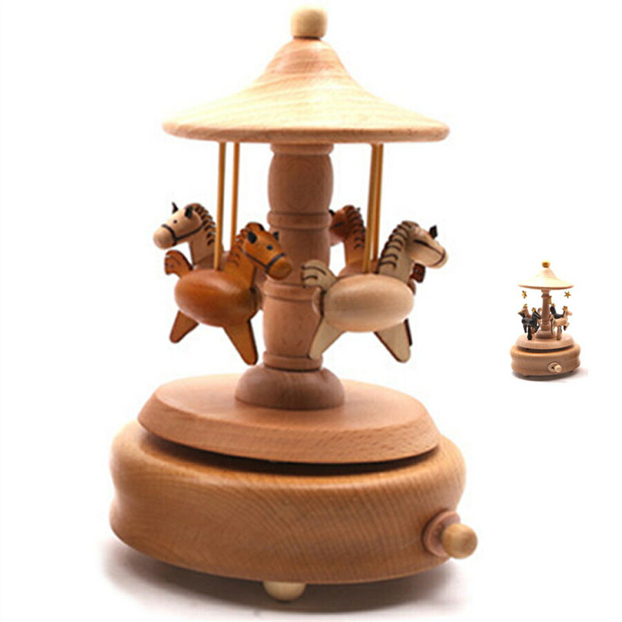 楽天市場】メリーゴーランドオルゴール木製オルゴール置物女の子の誕生