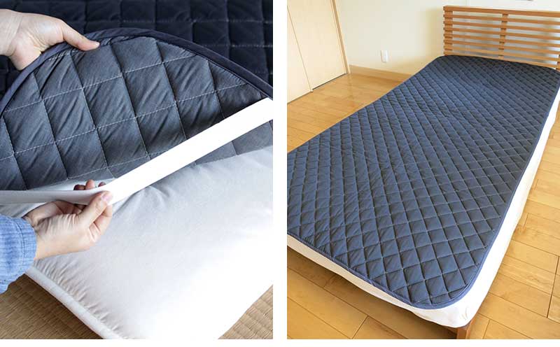 楽天市場】【国産】竹炭ベッドパッド（マット）シングル 洗える 体臭