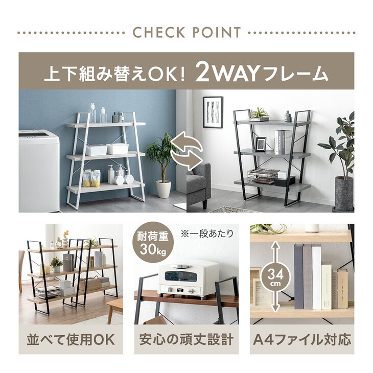 楽天市場】【本日クーポン3％引】 上下組み替えOK スチールラック