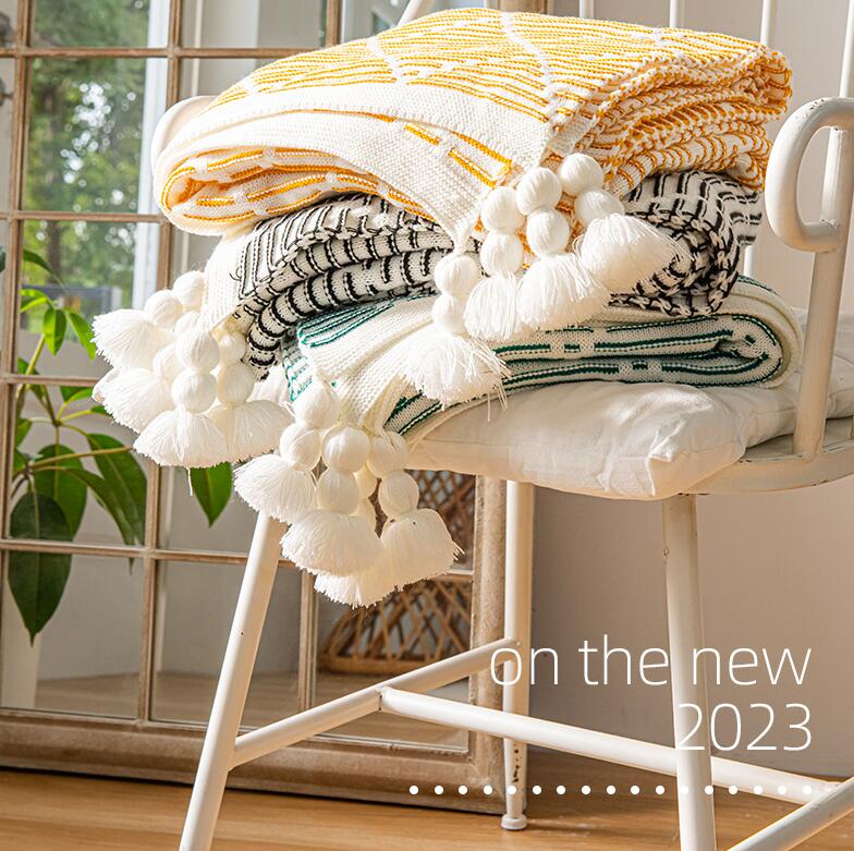 楽天市場】フリンジ付きブランケット 北欧 大判 おしゃれ ベッドスロー