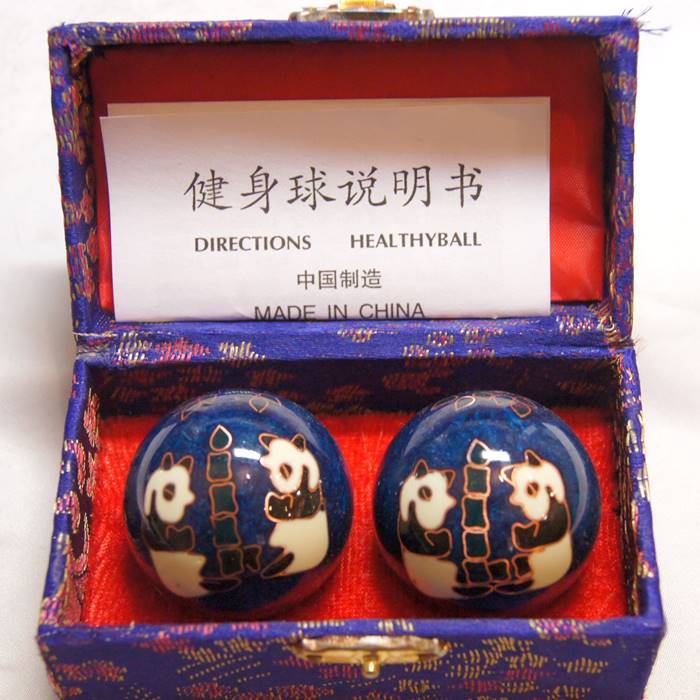 楽天市場】七宝健身球・パンダ柄 青色 直径40mm : 天宝堂
