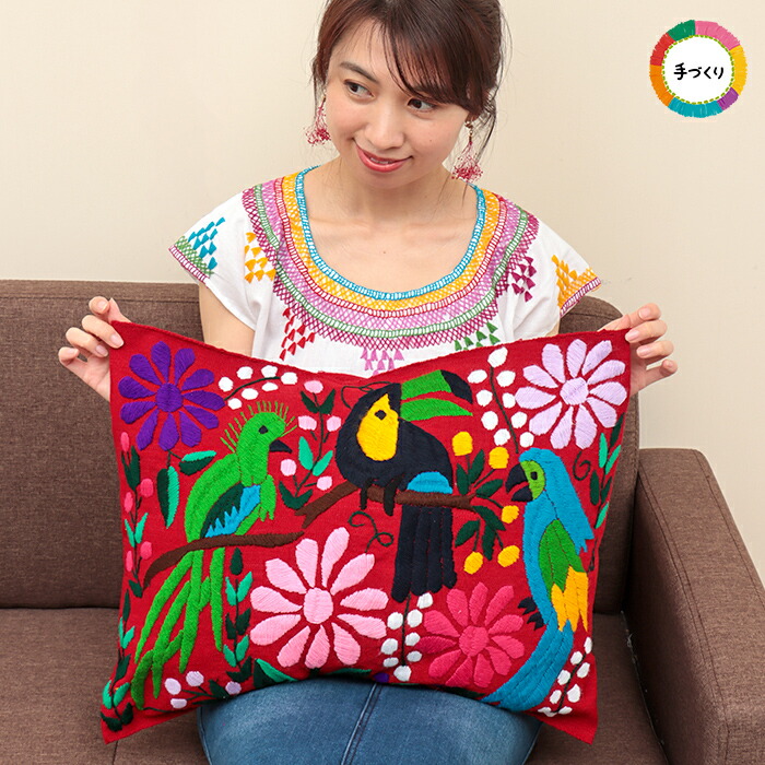 楽天市場】クッションカバー インテリア 生活雑貨 刺繍 刺しゅう 動物