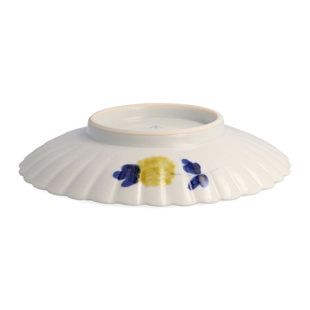 九谷焼 宮腰綾 菊唐草 花型5寸皿 5枚 宮腰綾 菊唐草 5寸菊皿 | 九谷焼