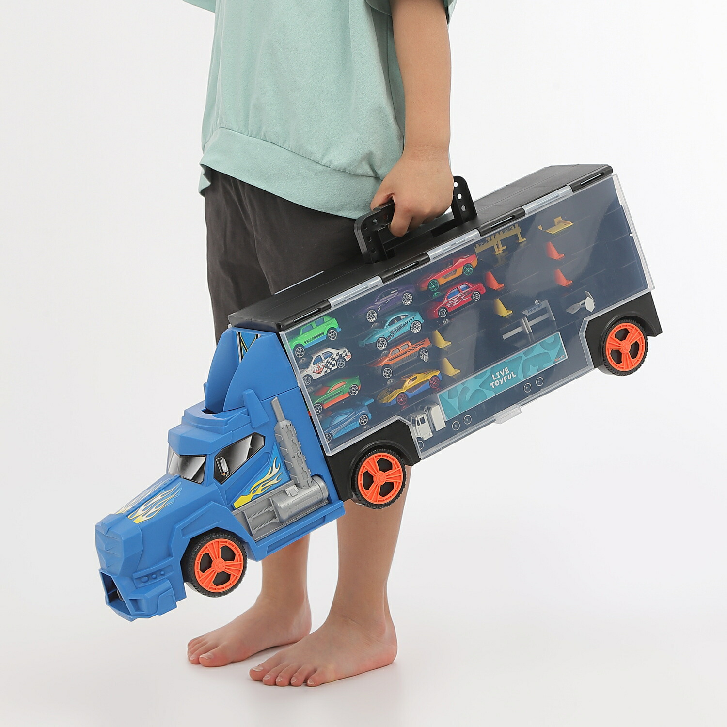 楽天市場】プレイポップ スタントトランスポーター11 トイザらス限定 3