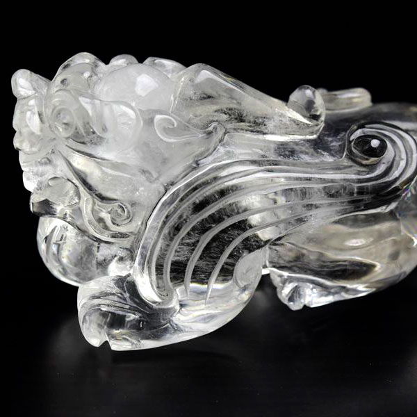 楽天市場】◇蓄財・招財◇ 天然 水晶 貔貅 ヒキュウ 彫刻 置物◇高品質