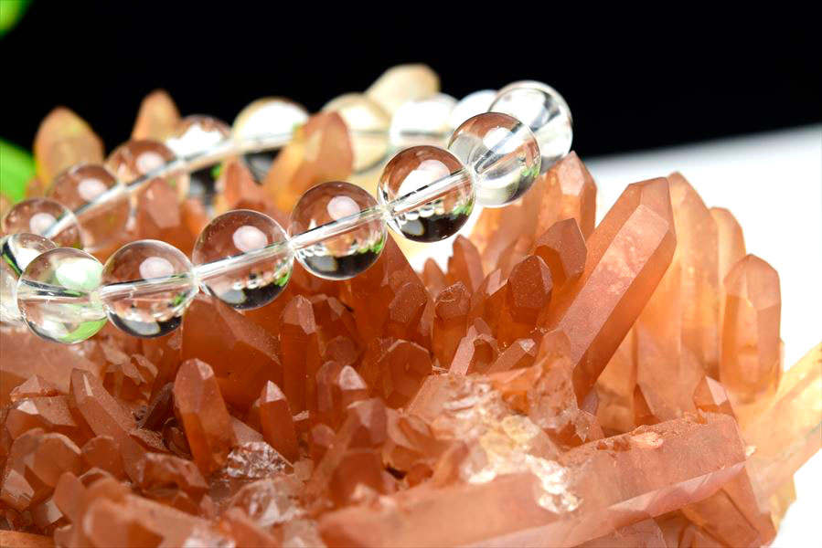 楽天市場】タンジェリンクォーツ 水晶 クラスター 原石 EXグレード