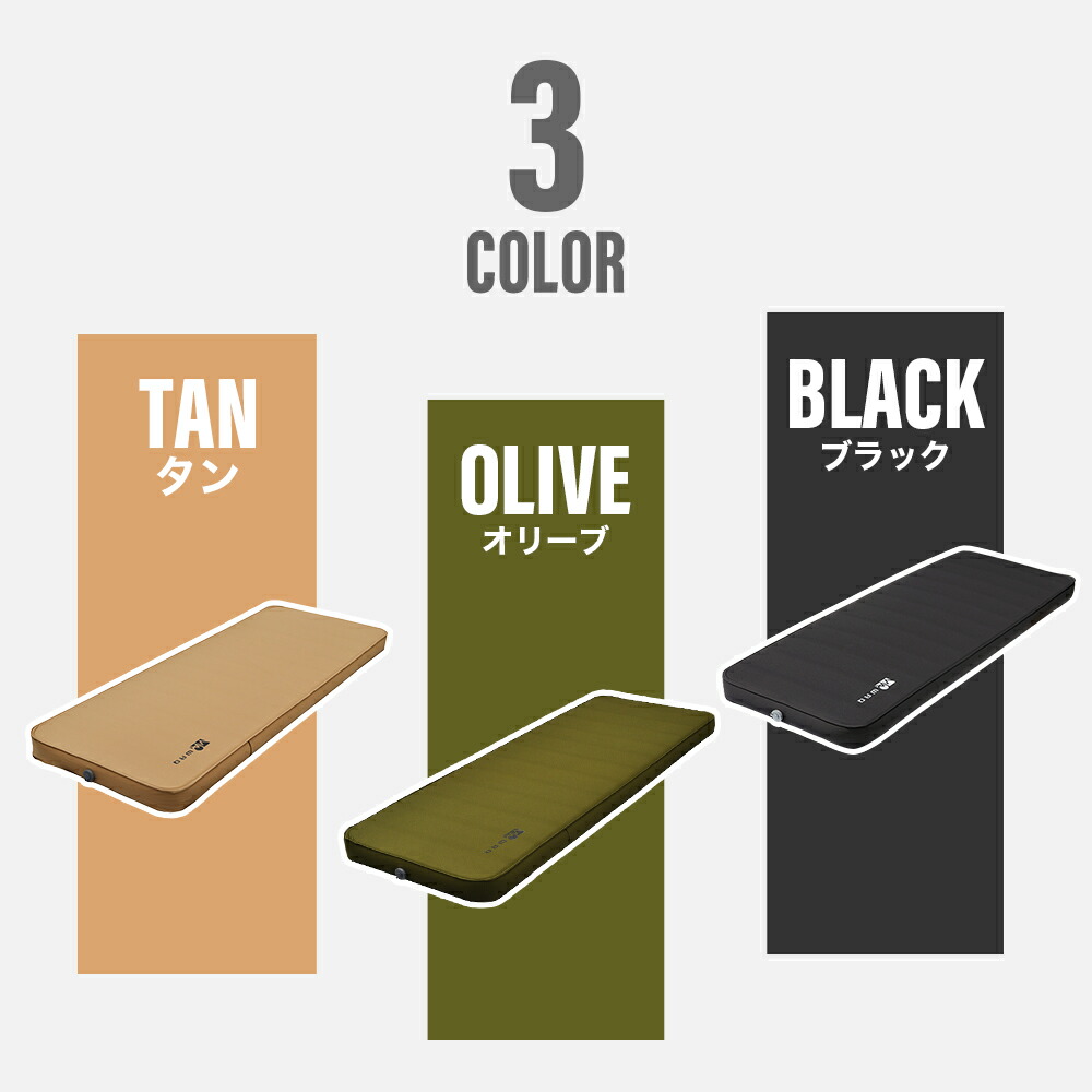 楽天市場】WAQ RELAXING CAMPMAT シングルサイズ 厚さ10cm 自動膨張式