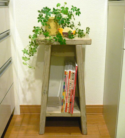 楽天市場】OLD ASHIBA（足場板古材） 踏み台(ふみだい）スツール 中棚