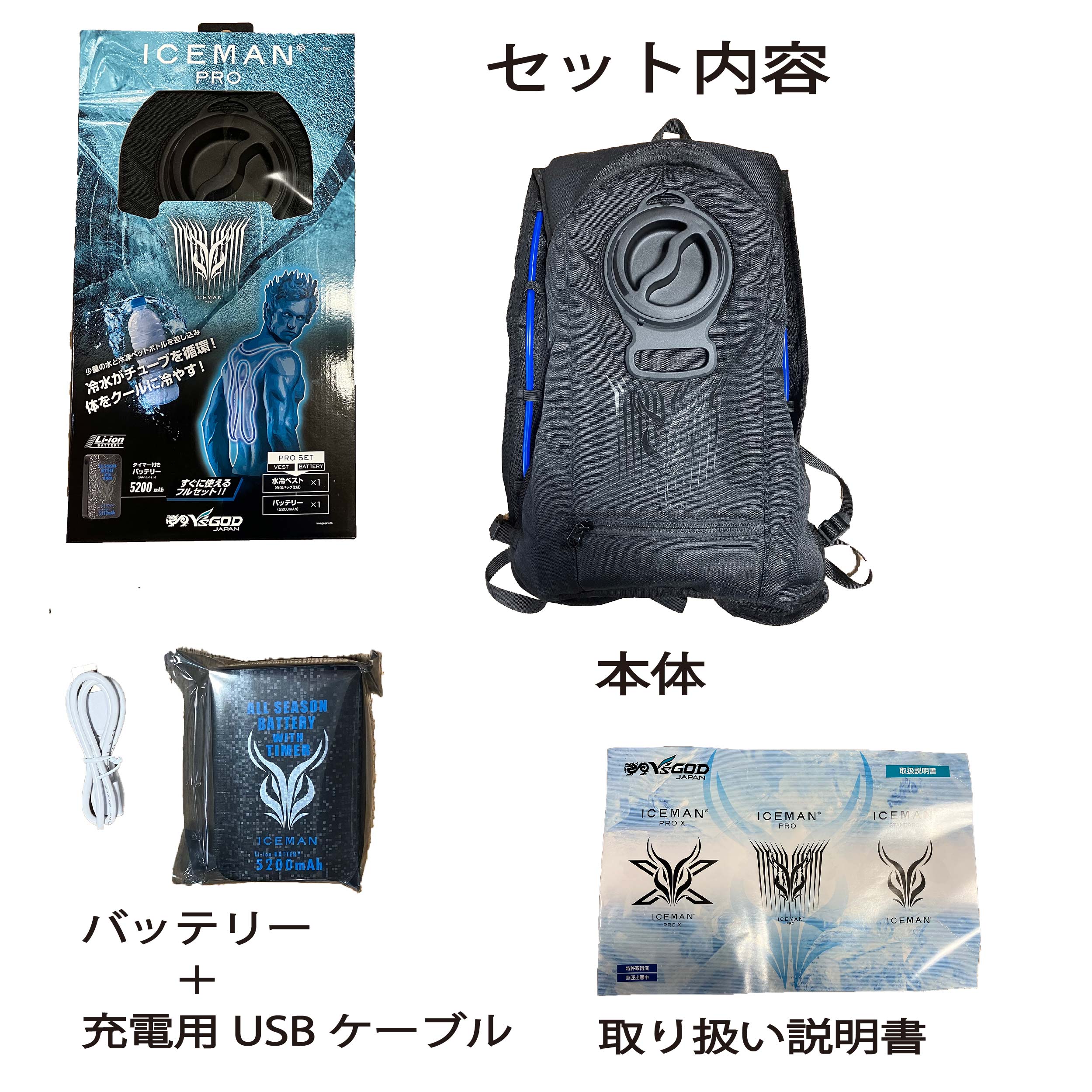 楽天市場】水冷ベスト アイスマンPRO 3 フルセット 水冷式 冷却ベスト