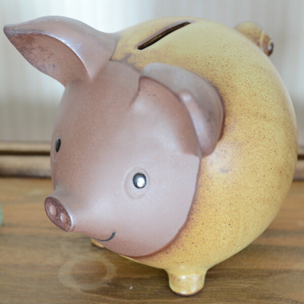 楽天市場】『ブタさんの貯金箱 大』豚 ぶた マネーバンク 陶器 焼き物