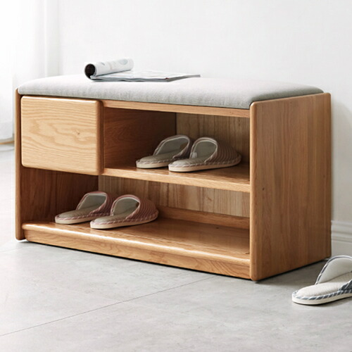 楽天市場】【YESWOOD公式】玄関ベンチ 幅60cm シューズラック 一体型