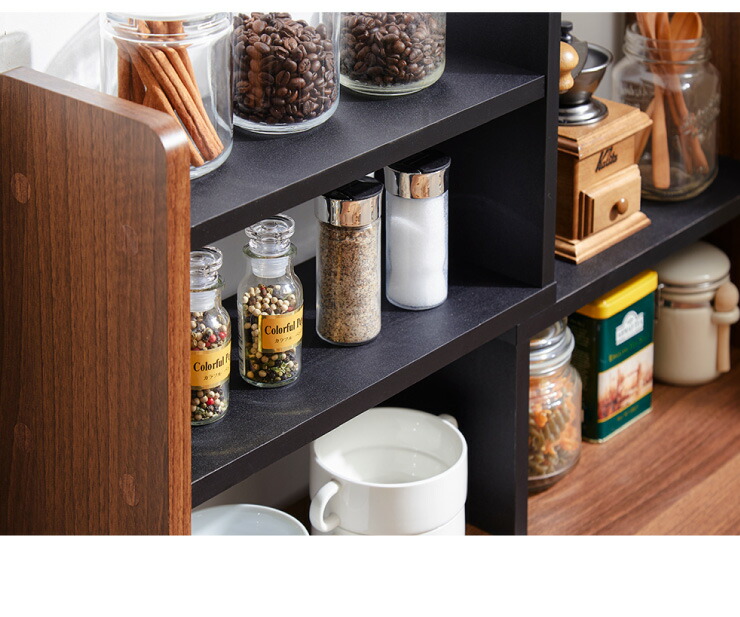 楽天市場】スパイスラック ヴィンテージ調 キッチン上収納 奥行き16cm