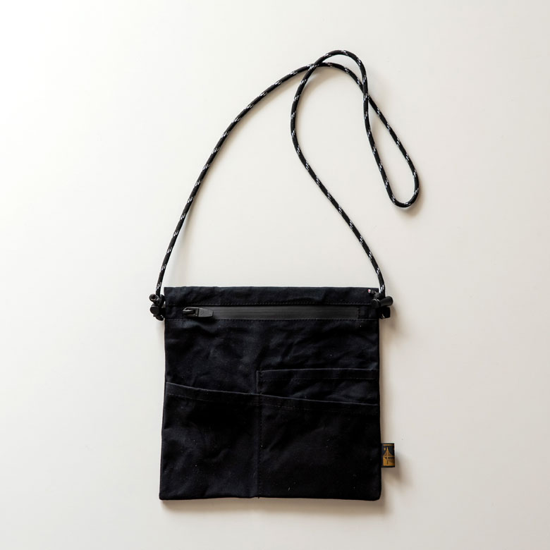 楽天市場】サコッシュ 黒 メンズ レディース パラフィン加工 ポケット