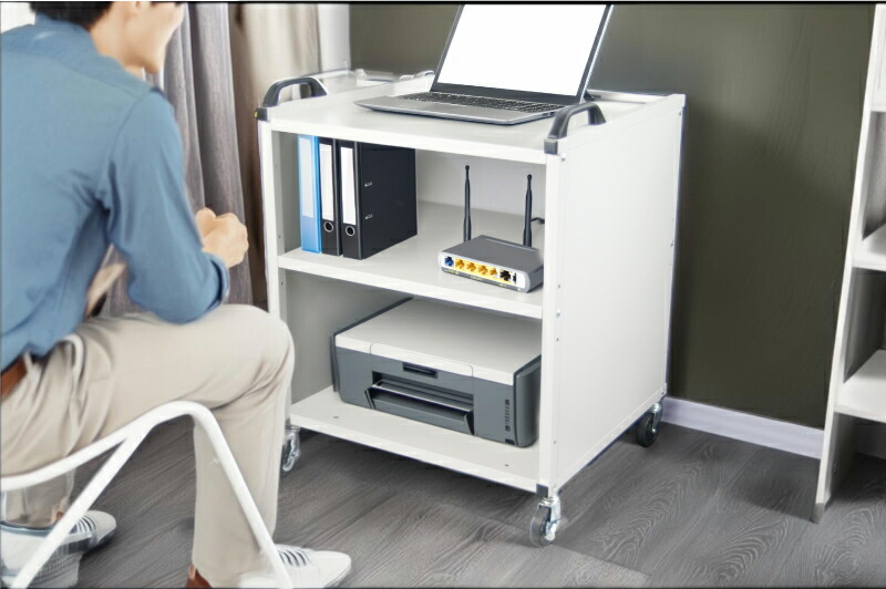 楽天市場】PCワゴンL プリンター 収納 在宅ワーク モニターワゴン PC