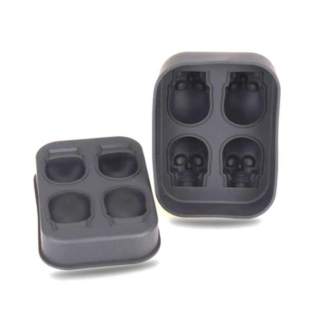 楽天市場】ドクロ 氷 3D アイスキューブ 金型 パーティー シリコン