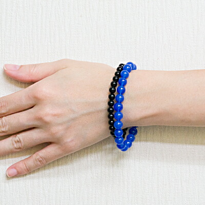 楽天市場】パワーストーンブレスレット 青メノウ 8mm / 天然石 瑪瑙