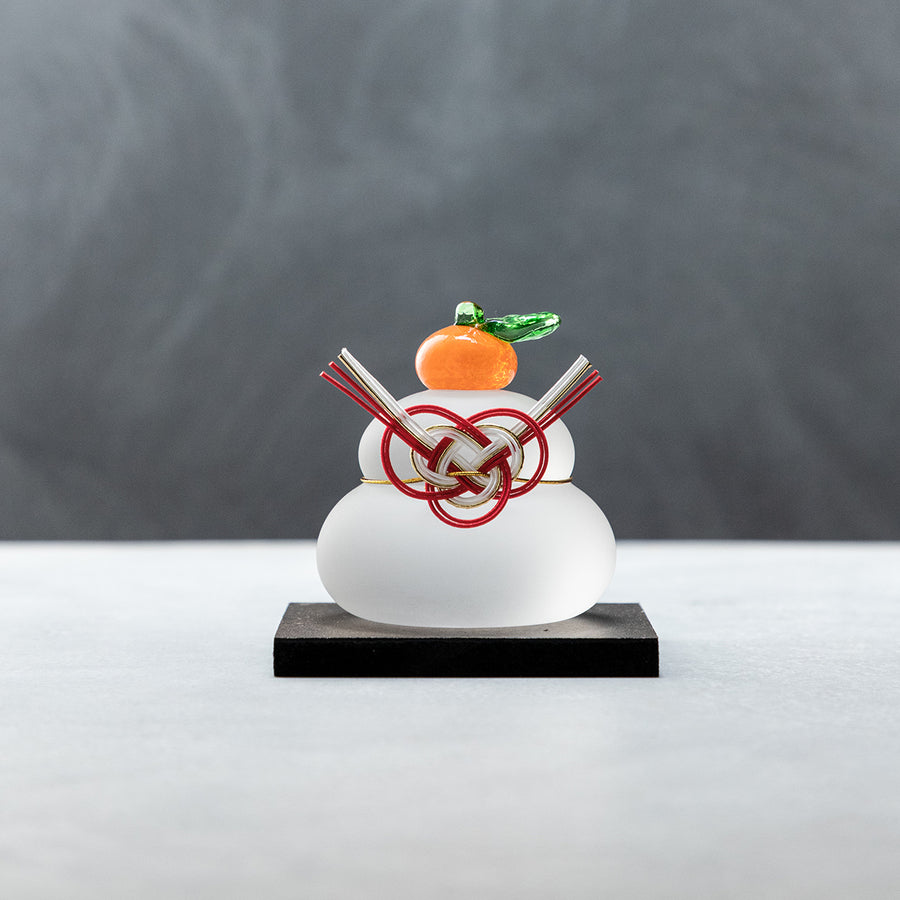 ガラス専門店｜能登島ガラス工房｜ガラスの鏡餅（L） – TSUCHI-YA