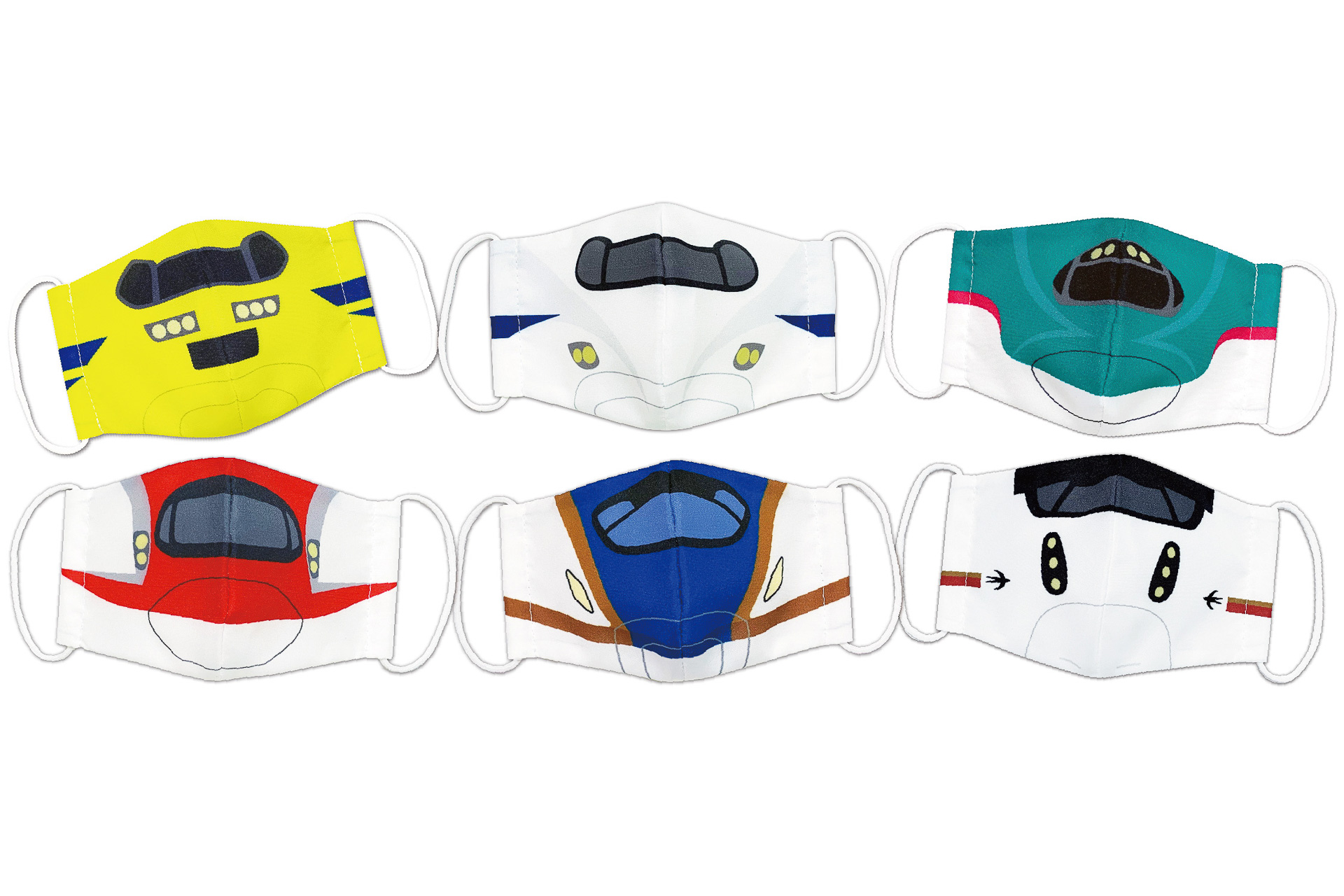 JR公認「新幹線なりきりマスク」発売。ドクターイエローやN700Aなど