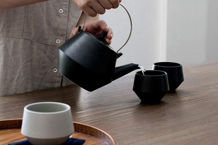 土瓶・煎茶碗セット frustum フラスタム 日本製 急須 湯呑み 茶器 美濃