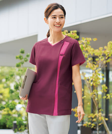 全3色】ZiP SCRUB PREMIUM・ジップスクラブ（吸汗速乾・レディース