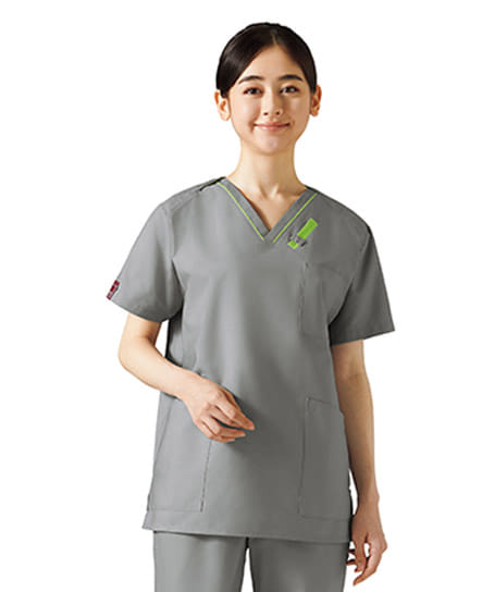 全15色】PANTONEスクラブ（左胸斜めポケット・男女兼用） 7042SC