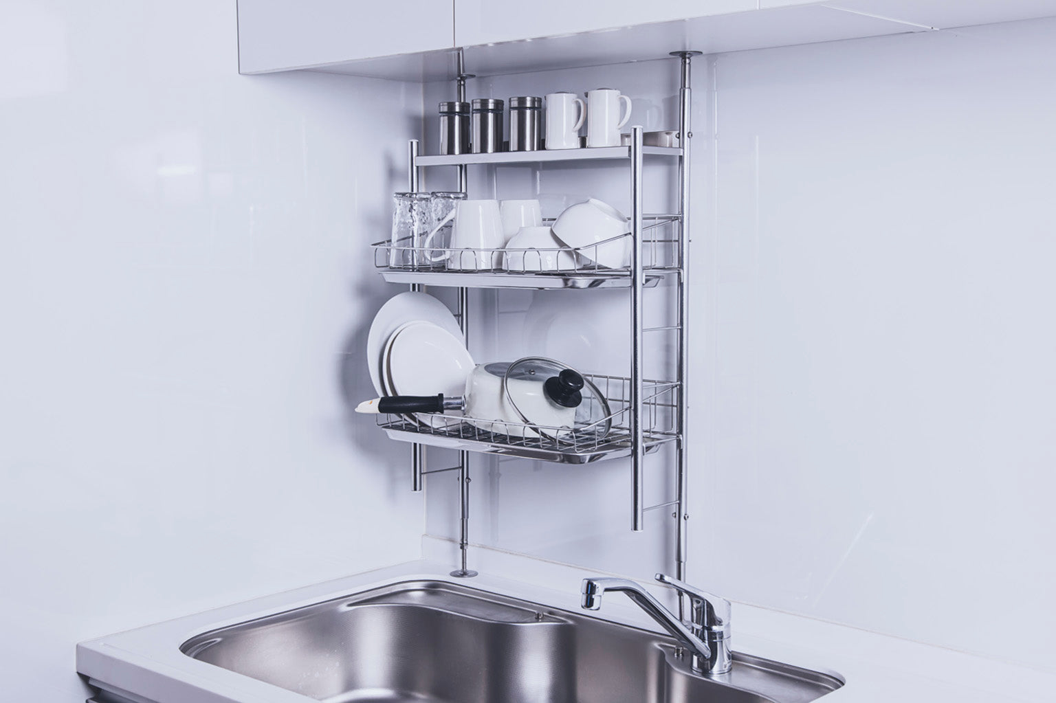 突っ張り式水切りラック ステンレス仕様 – 燕三条水切り直販店 TUBASAN